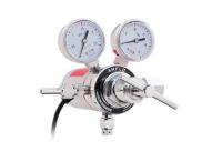 Регулятор баллонный с нагревом AMFLO R198CG-2M-110 (CO2)  110V 190W никелированная латунь  с 2-мя манометрами, давление на входе до 150 бар. PRV. произв 14м3/час / Regulator R198CG-2M-110